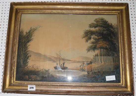 Watercolour landscape, circa 1800